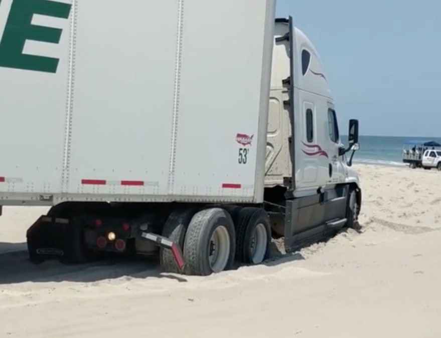 Whoops! Semi truck gets stuck on the beach in North Carolina - WKBW.com
